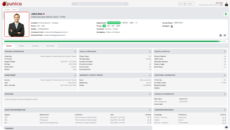 Self-Service Portal with Personal Profile Management illustration